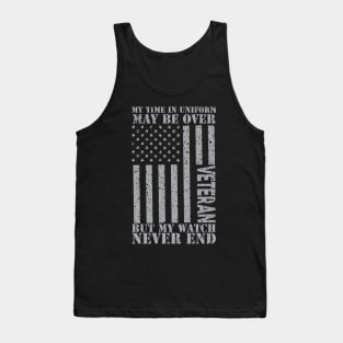 My Watch Never Ends - US Veteran Tank Top